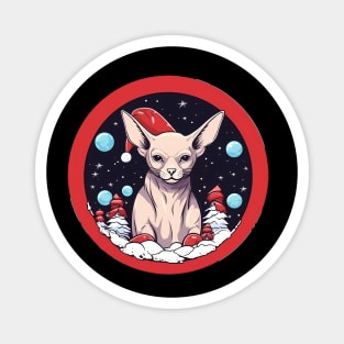 Sphynx Cat Xmas, Love Cats Magnet